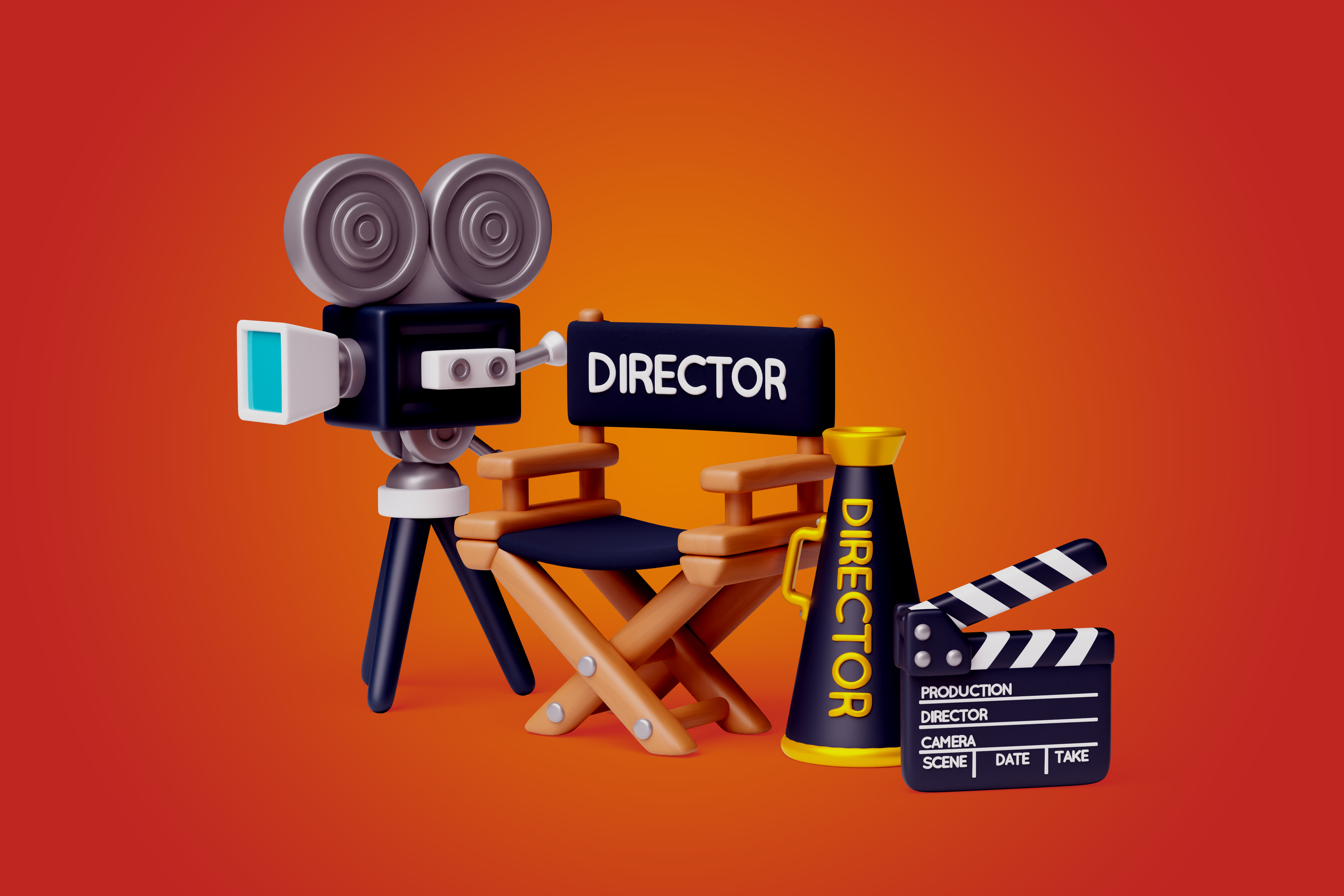 Professional filming in a studio